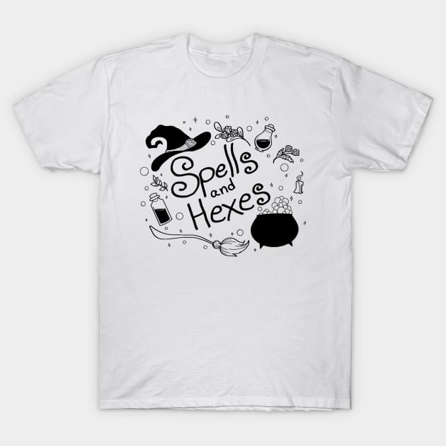 Spells and Hexes T-Shirt by Redheadkls